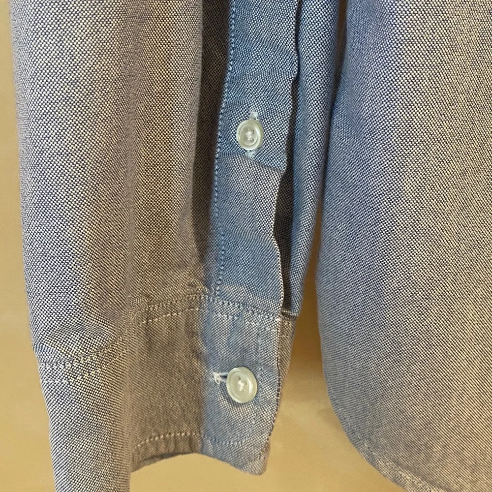 Supreme Light Blue Denim Button-Down Shirt — Red Logo — Men’s Large - Picture 7 of 12